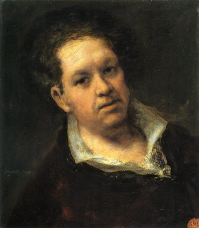 Zelfportret op 69-jarige leeftijd door Francisco de Goya